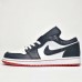 Air Jordan 1 Low AJ1 Running Shoes-Navy Blue/White_83605