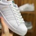 Adidas SUPERSTAR Running Shoes-White/Green_38365