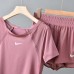 2 Piece Set Quick drying Yoga For Women's Running Fitness T-Shirt Sports Wear Fitness Clothing Women Training Set Pants Sport Suit-6286360