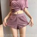 2 Piece Set Quick drying Yoga For Women's Running Fitness T-Shirt Sports Wear Fitness Clothing Women Training Set Pants Sport Suit-6286360