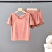 2 Piece Set Quick drying Yoga For Women's Running Fitness T-Shirt Sports Wear Fitness Clothing Women Training Set Pants Sport Suit-5782789