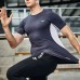 2 Piece Set Quick drying For men's Running Fitness Sports Wear Fitness Clothing men Training Set Sport Suit-4514957