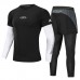 Adidas 2 Piece Set Quick drying For men's Running Fitness Sports Wear Fitness Clothing men Training Set Sport Suit-5446258