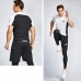 3 Piece Set Quick drying For men's Running Fitness Sports Wear Fitness Clothing men Training Set Sport Suit-4376091