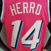 HERRO#14 Miami Heat V-neck pink NBA jersey-9337736