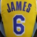 James #6 Lakers Round neck yellow NBA jersey-9533968