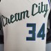 Antetokounmpo#34 Bucks Beige NBA jersey-6412870
