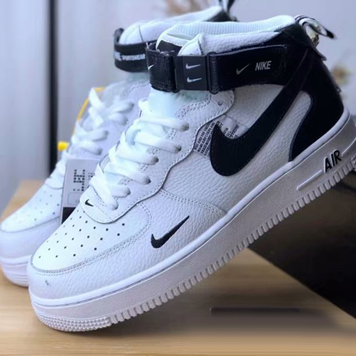 AIR FORCE 1 MID UTILITY AF1 High Help Runing Shoes-White/Black_70105