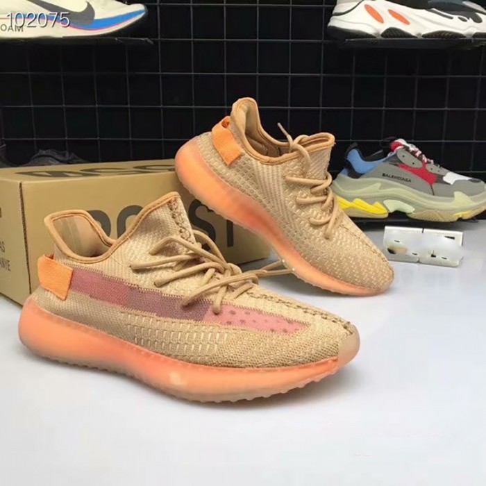 X Kanye YEEZY BOOST 350 Running Shoes-Khkai/Orange_78968