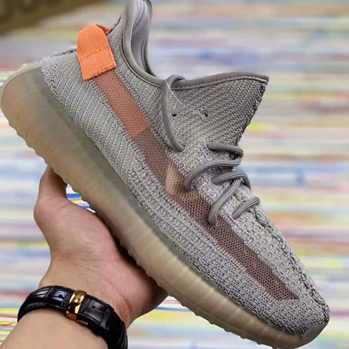X Kanye Yeezy Boost 350 V2 “Static” Running Shoes-Gray/Orange_27604