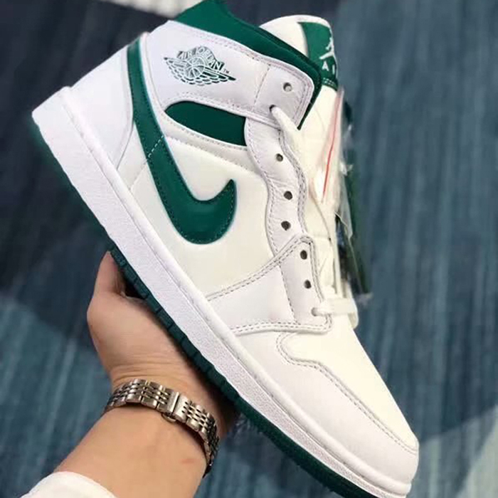 AIR JORDAN 1 Mid SE GC AJ1 Running Shoes-White/Green_57066