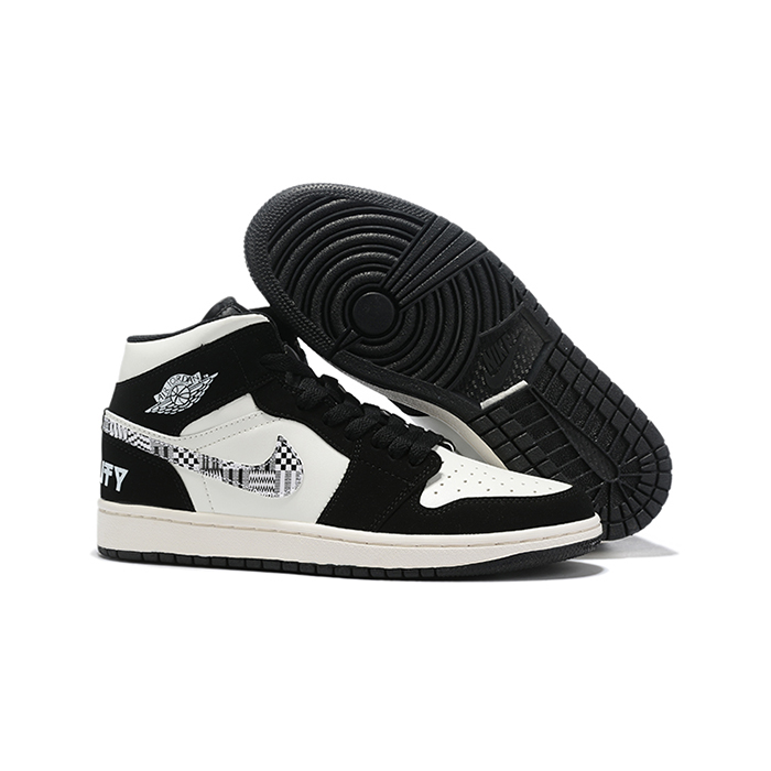 Jordan 1 Series AJ1 Running Shoes-Black/White_32637