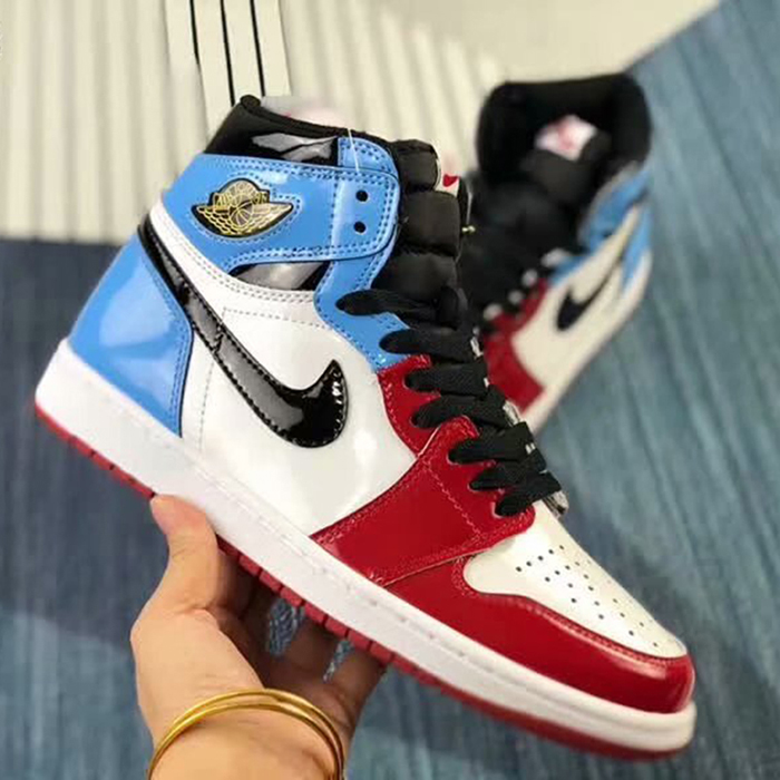 Crossover Air Jordan 1 Fearless Running Shoes-Blue/White_94607