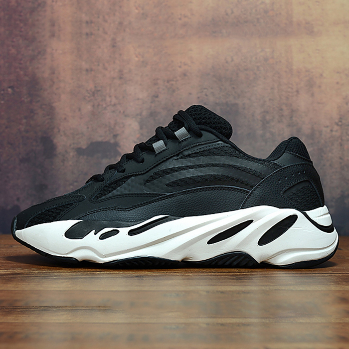 YEEZY BOOST 700 "Salt" Retro Clunky Sneaker ulzzang ins Running Shoes-Black/White_25957