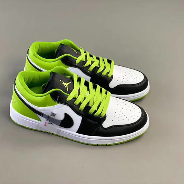 Crossover Air Jordan 1 Retro Low AJ1 Running Shoes-Black/Green-9268768