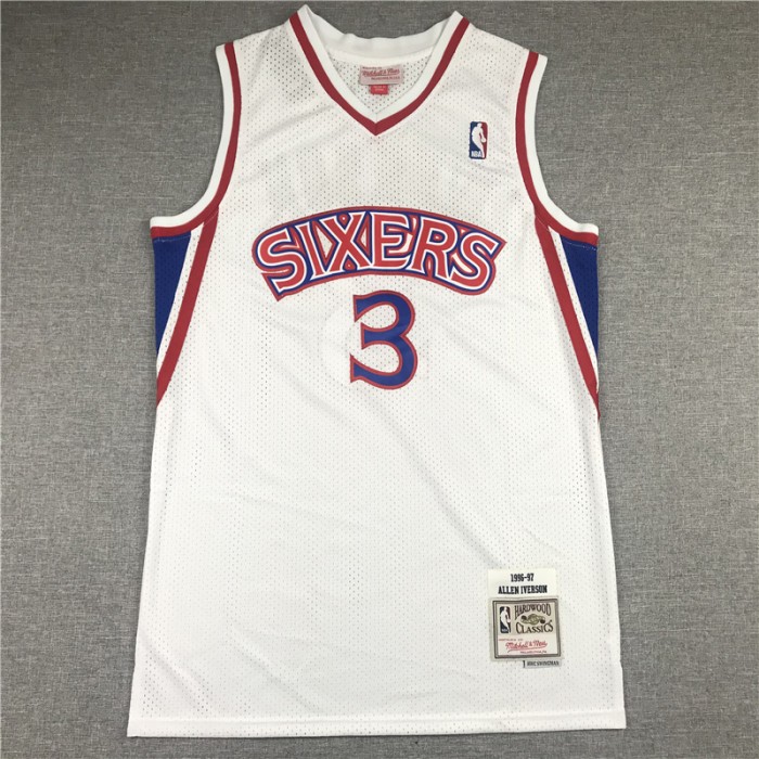 76-97 Sixers Iverson 76ers 3 white-7772778