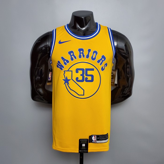 Retro version DURANT#35 Golden State Warriors yellow-1675179