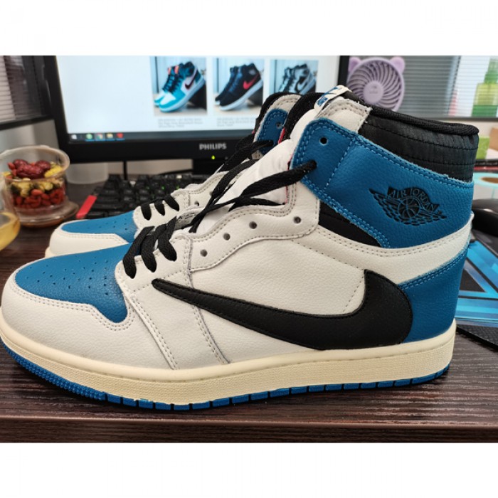 AIR JORDAN 1 AJ1 RETRO HIGH OG High Help Basketball Shoes-White/Blue_13642