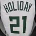 2021 HOLIDOAY#21 BUCKS Home White NBA Jersey