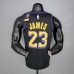 2021 James 23 Los Angeles Lakers Black Latin Black NBA Jersey 5548516