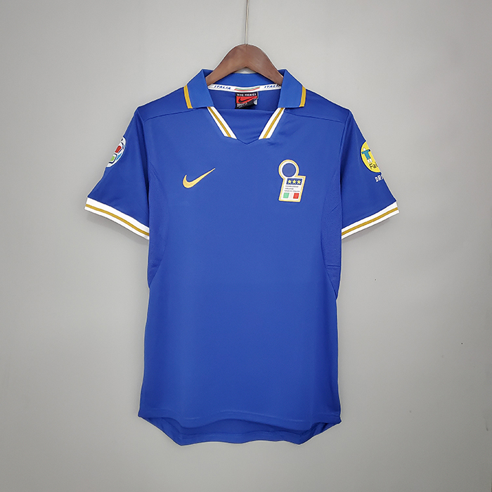 Retro Italy 1996 home version short sleeve training suit