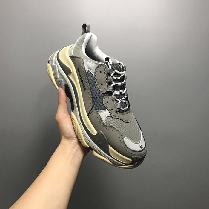 Balenciaga Triple S Sneaker 17FW ins Running Shoes Dray Gray 178985