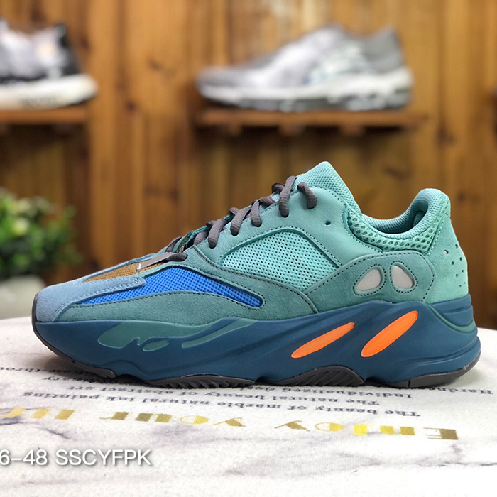 Kanye West x Yeezy 700 Runner V1 Enflame Amber Running Shoes Sky Blue 2582650