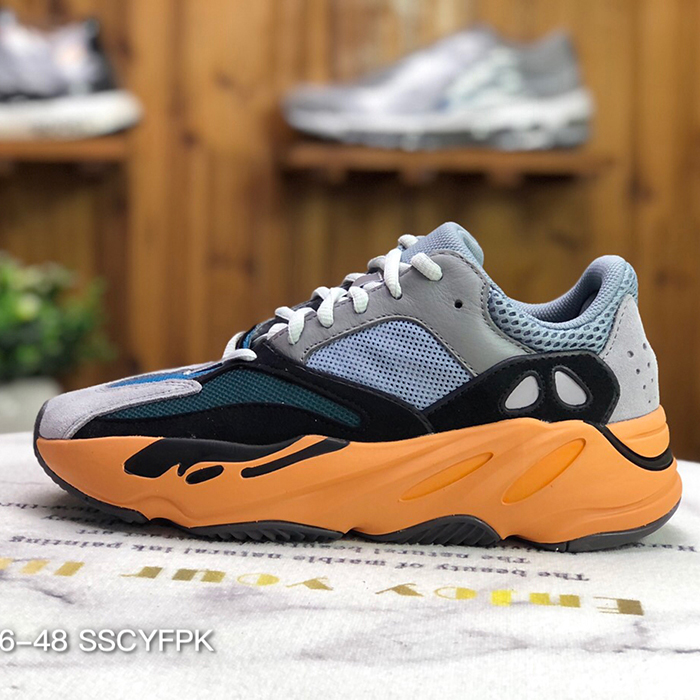 Kanye West x Yeezy 700 Runner V1 Enflame Amber Running Shoes Gray Orange 4633938