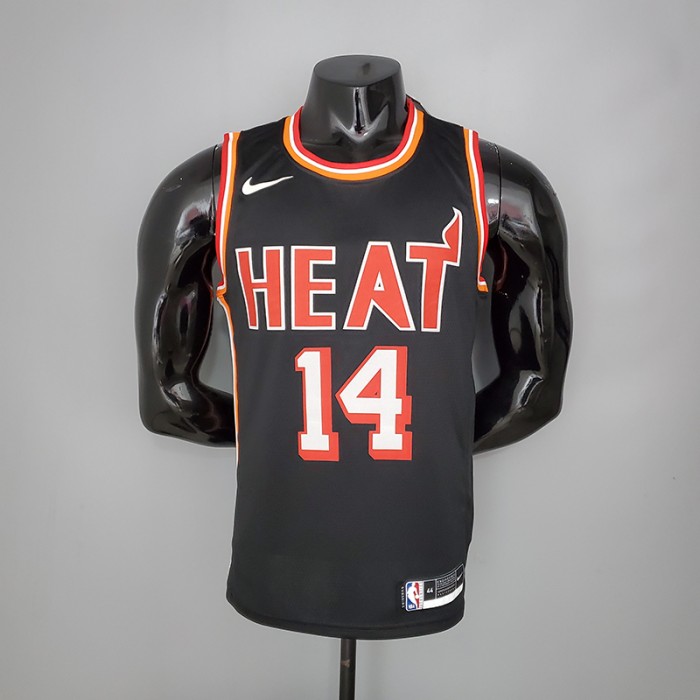 2018 HERRO#14 Heat Retro Night Black NBA Jersey