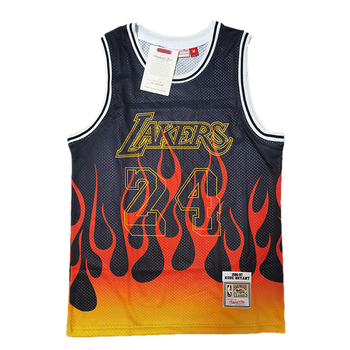Los Angeles Lakers 24 Kobe Bryant Flame version NBA Jersey 5737140