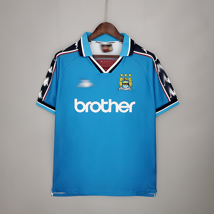 Retro Manchester City 97 99 home Jersey version short sleeve 3799633