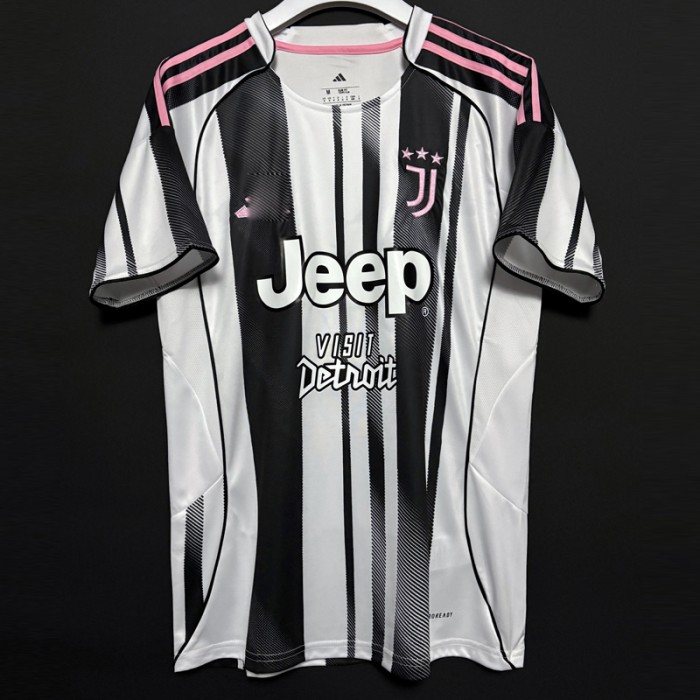 25/26 Juventus Home White Black Jersey Version Short Sleeve-8548832