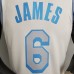 Los Angeles Lakers 2021 James#6 Lakers Retro White NBA Jersey-1499826