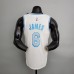 Los Angeles Lakers 2021 James#6 Lakers Retro White NBA Jersey-1499826