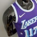 75th Anniversary master chief#117 Los Angeles Lakers White X-BOX Co-branded Purple NBA Jersey-3431780