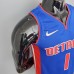 75th Anniversary Iverson #1 Detroit Pistons Blue NBA Jersey-7870848