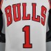 75th Anniversary Rose #1 Chicago Bulls White NBA Jersey-6537597