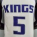75th Anniversary Fox#5 Kings White NBA Jersey-9406741