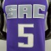 75th Anniversary Fox#5 Kings Purple NBA Jersey-6732380