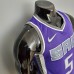 75th Anniversary Fox#5 Kings Purple NBA Jersey-6732380
