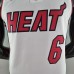 75th Anniversary Miami Heat JAMES #6 White NBA Jersey-7889077