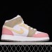 Air Jordan 1 Mid AJ1 Women Running Shoes-White/Pink-1067197