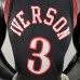 Retro Philadelphia 76ers Iverson #3 big meteor black NBA Jersey-5690504