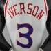Rookie Philadelphia 76ers Iverson #3 white NBA Jersey-7028514