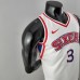 Rookie Philadelphia 76ers Iverson #3 white NBA Jersey-7028514