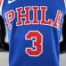 Retro Philadelphia 76ers Iverson #3 crew neck blue NBA Jersey-5541909