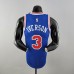Retro Philadelphia 76ers Iverson #3 crew neck blue NBA Jersey-5541909