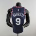 New York Knicks Barrett #9 Striped NBA Jersey-7841958