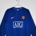 2008/09 Retro Manchester United M-U second Away Blue Jersey version Long sleeve-4553162