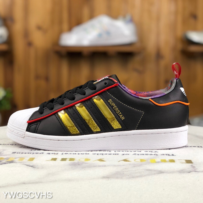 SUPERSTAR Running Shoes-Black/Gold-1522775